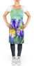 Tennessee Iris in Watercolor Apron Cooking Kitchen Server Baking Crafts Gardening for Adult Women Men, Unisex, Large, Multicolor