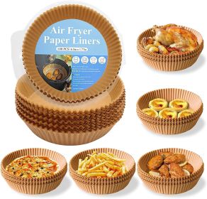 Air Fryer Disposable Paper 100 Pcs Round Non-Stick Paper Prime Oil-proof Parchment Paper Cooking Paper for Fryers Basket Frying Pan Microwave Ove