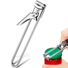 1pc Can Opener; Adjustable Jar & Bottle Opener; Multifunctional Stainless Steel Manual Can Opener Jar Lid Gripper; Easy Open Adjustable Jar Opene